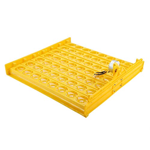 Pssopp Digital Egg Incubator, Automatic Turning Temperature Control Hatching Machine for Home Farm Yellow ABS Plastic 56 Egg Capacity 43 x 41.5 x 4.6 cm