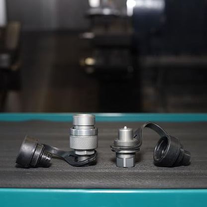 1/4" High-Pressure Hydraulic Quick Connect Coupler Set - 10,000 PSI - 1/4" NPT Thread - size: 1/4" Body