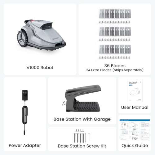 TerraMow V1000 Robotic Lawn Mower with 36 Blades, Auto Mapping,No RTK - size: V1000-36Blades