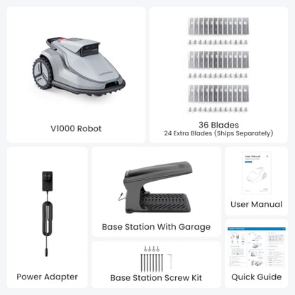 TerraMow V1000 Robotic Lawn Mower with 36 Blades, Auto Mapping,No RTK - size: V1000-36Blades