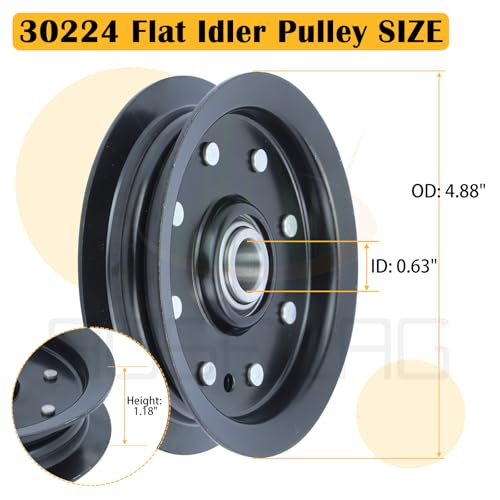 2 Pack 30224 Pulley for Dixie Chopper 42", 50", 60" and 72" Decks - size: 2x30224B