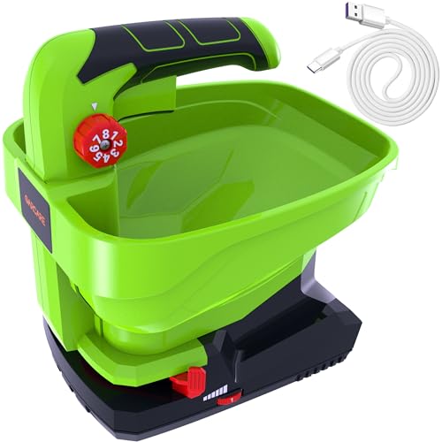 GARCARE 7.2V Rechargeable Seed Spreader 2000mAh Built-in Battery
