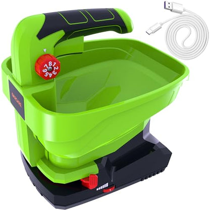GARCARE 7.2V Rechargeable Seed Spreader 2000mAh Built-in Battery