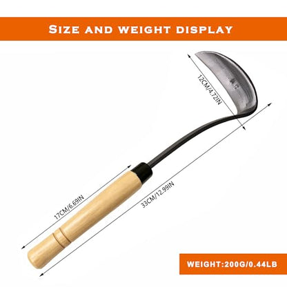 Grass Sickle Hoe Gardening Handheld Tool Weeding Tools for Garden (Grey) - color: Gray