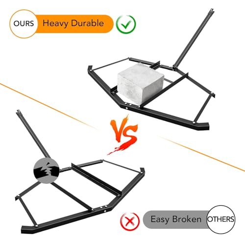 90 Inch Driveway Drag Grader Harrow for Landscape Leveling - Steel Construction, Adjustable Levers, Versatile Compatibility, Customer Support Available - size: 90 inch