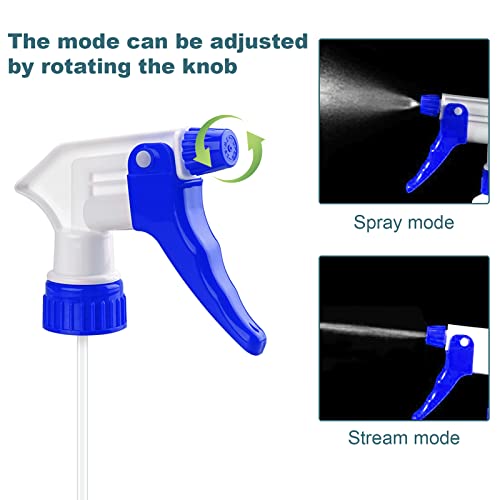 Trigger Spray Nozzles 6 Pack, Adjustable Leakproof Replacement Heads | Plastic Heavy Duty Sprayer, Spray Heads for Universal Plastic Bottles - color: Blue