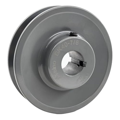 BK40-7/8 Sheaves,v Belt Pulley 7/8 inch bore 3.95" OD,Motor Pulley Cast Iron for A AX B BX 4L 5L V-Belts,BK4078 Pulley