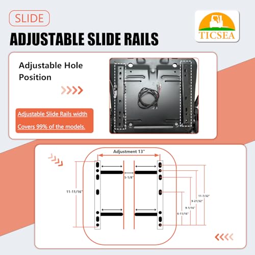 Universal Forklift Seat, Fold Down Tractor seat with Micro Switch for Tractor, Caterpillar Excavator Skid Loader Backhoe Dozer Telehandler