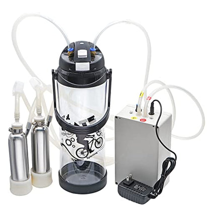 3L Cow Milking Machine Electric Pulsation Vacuum Pump Cow Milker - size: Cow