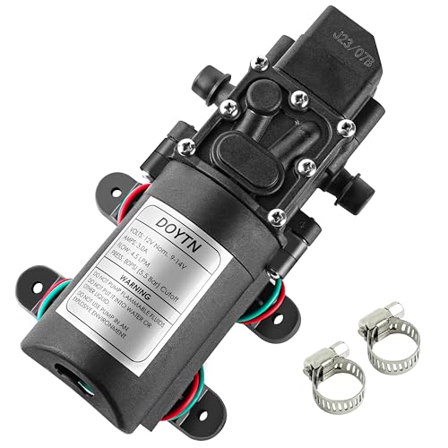 12V Diaphragm Water Pump, 1.2 GPM 80 PSI Self-Priming Sprayer Pump