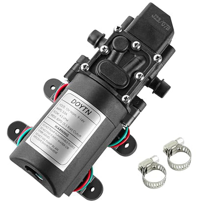 12V Diaphragm Water Pump, 1.2 GPM 80 PSI Self-Priming Sprayer Pump