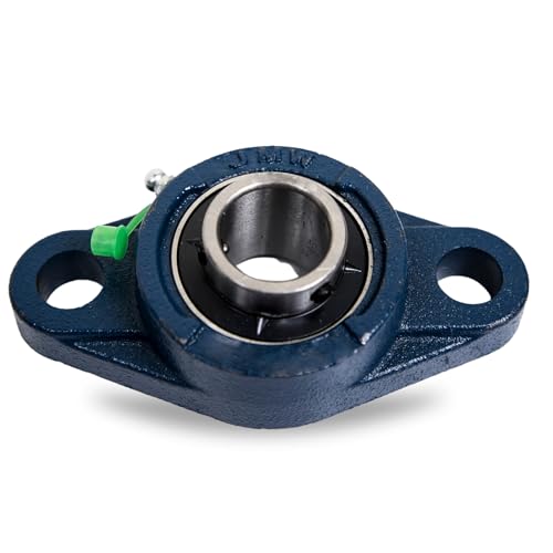 Jeremywell UCFL201-8 Pillow Block Bearing (2 Pack), 1/2 inch Bore, 2-Bolt Flange Mounted, Solid Base, Self-Alignment - size: UCFL201-8