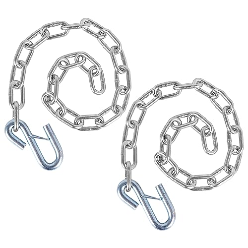 3/16" x 27" Grade 30 Boat Safety Chain with Spring Hooks - size: 3/16" X 27"