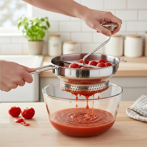 Granite Ware Stainless Steel Deluxe Food Mill, 2 Qt - Silver