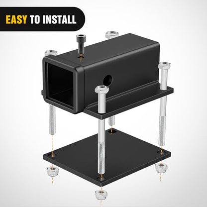Nilight RV Bumper Hitch Receiver Fits for 4-4.5 inches Beams 2 inch Receiver 200 LBS Capacity Bolt-On Heavy Duty Steel for Camper Bike Racks Cargo Carriers - color: RV Bumper Hitch Receiver