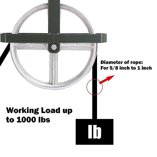 POPMOON Scaffold Hoist Pulley 12" Scaffolding Wheels Aluminum Pulley Wheel