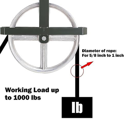 POPMOON Scaffold Hoist Pulley 12" Scaffolding Wheels Aluminum Pulley Wheel