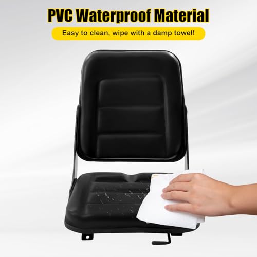 Universal Forklift Seat, Adjustable Tractor Suspension Seat Scratch-Resistant PVC Construction for Excavator Backhoe