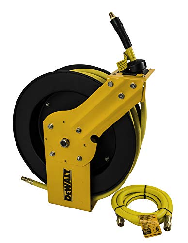 DEWALT 3/8 in. x 50 ft. Retractable Air Hose Reel with Rubber Hose