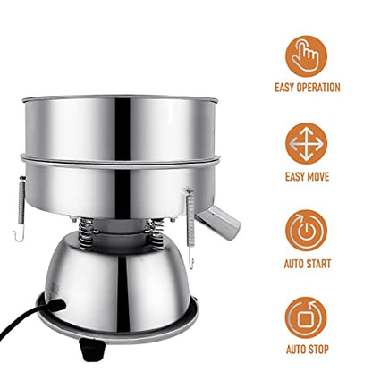 Sidasu Automatic Vibrating Sieve Shaker–10&60 Mesh Flour Sifter - size: Sifter Machine(10+60 mesh)