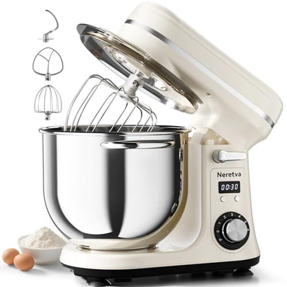 Neretva Super Stable Stand Mixer with Low Noise Operation, 6.34 QT Capacity