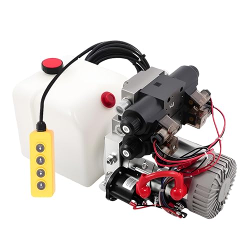Nakkaa 12V DC 4 Way Double Acting Hydraulic Power Unit 4.5L Reservoir