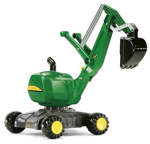 rolly toys John Deere Ride-On: 360-Degree Excavator Shovel/Digger, Youth Ages 3+
