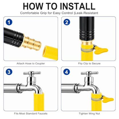 High Pressure Hose Nozzle Sprayer, Jet Nozzle Power Washer for Garden Hose - color: Pagoda Interface