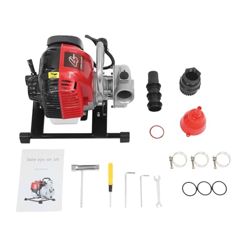 Gasoline Water Pump 1.6HP 36CC 4-Stroke Portable Gas Powered Water Pumps, 6500 RPM 1.5 Inch Gasoline Engine Water Pump Kit for Farmland Watering, Garden Irrigation - color: 1.6hp-36cc-4 Stroke-1.5 Inch