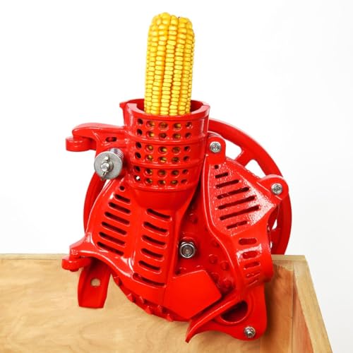 Maximizer Corn Sheller (Red), Manual Hand Crank Thresher, Walnut Shucker/Huller …