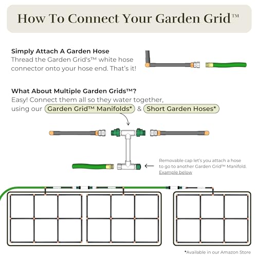 Garden Grid 3x3 | Raised Bed Watering System | Pre-Assembled, Full-Coverage - size: 3x3, style: Standard