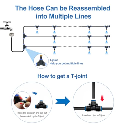 Pre-Assembled Misters for Outside Patio,Outdoor Misting System,80FT|24M. - size: 80FT-Pre