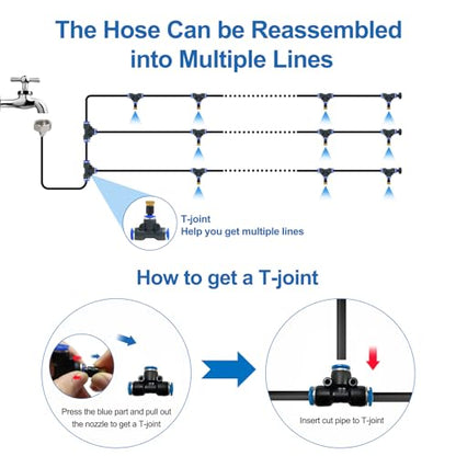 Pre-Assembled Misters for Outside Patio,Outdoor Misting System,80FT|24M. - size: 80FT-Pre