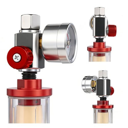Paint Gun Regulator With Gauge,Air Pressure Filter Separator G1/4NPT