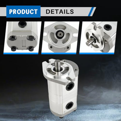 Hydraulic Double Gear Pump 17.46mm HGP-33A-F6-6R - size: 17.46MM