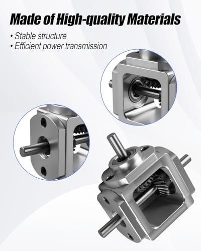 90 Degree Right Angled Bevel Gear Box 1:1 Forward Dual Output Shaft 6mm