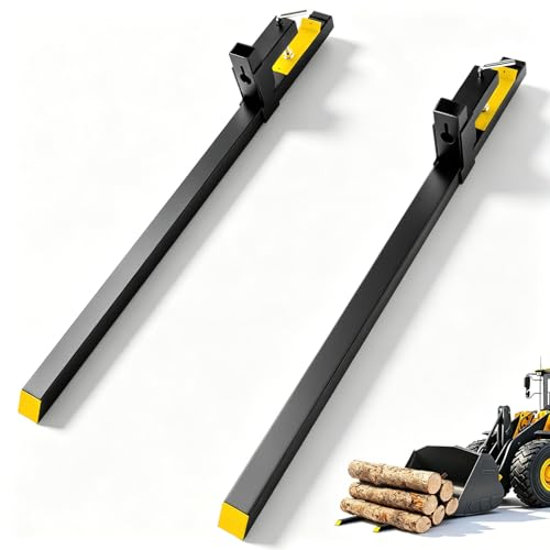 Clamp on Pallet Forks for Tractor Bucket 60" 2000 LBS - color: Non-adjustable, size: 60inch 2000LBS