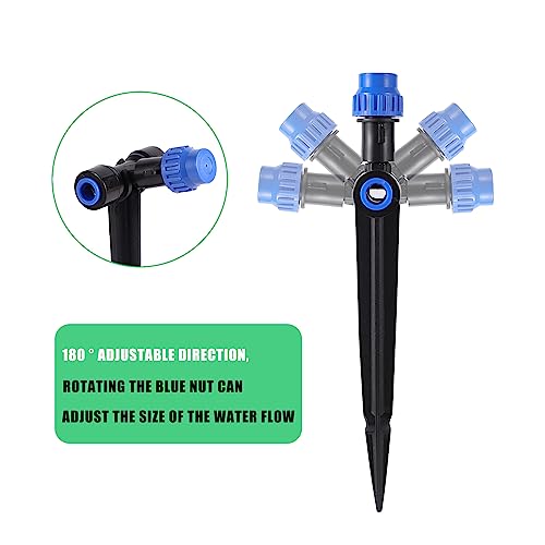 HUISUYTON 12 Pcs Push-to-Fit Drip Irrigation Spray for 1/4 inch Tubing - style: 12pcs-Atomization Sprinker