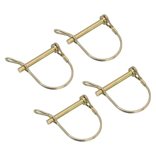 uxcell 4Pcs Shaft Locking Pin w Ear, 1/4" x 2" Trailer Coupler Pin - size: 1/4" x 2"