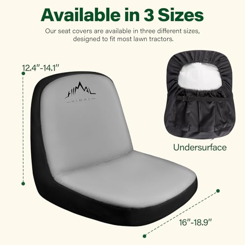 Himal Lawn Mower Seat Cover, Weatherproof Durable Tractor Seat Cover Gray M - size: Medium