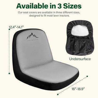 Himal Lawn Mower Seat Cover, Weatherproof Durable Tractor Seat Cover Gray M - size: Medium