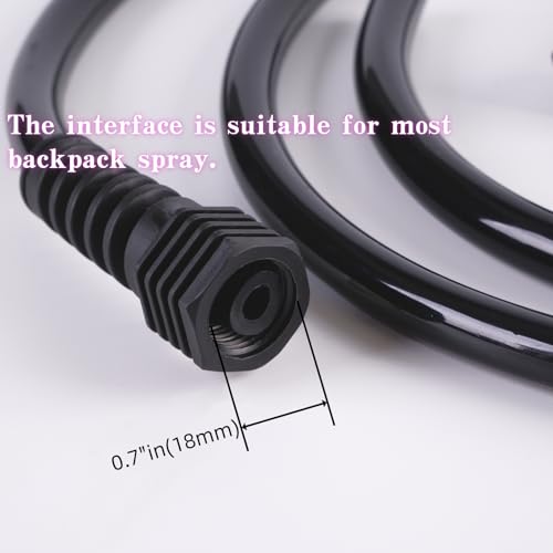 Backpack Sprayer PVC Thickened Alternative Hose,Garden Water Pump Outlet Hose,Including Fixing Nuts and Clamps, Detachable and Replaceable