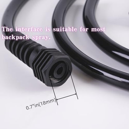 Backpack Sprayer PVC Thickened Alternative Hose,Garden Water Pump Outlet Hose,Including Fixing Nuts and Clamps, Detachable and Replaceable