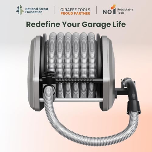 Giraffe Tools Retractable Vacuum Hose Reel 30 FT Fits 1-1/4"(32mm) shop vac