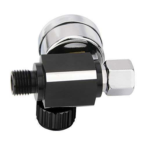Air Adjusting Regulator Valve with Pressure Gauge for Spray Gun and Air Tools (1/4” NPT)