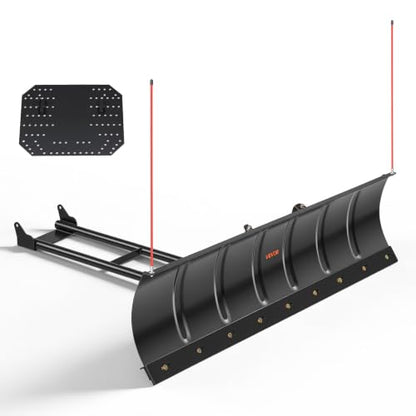 VEVOR Snow Plow Kit 60 in Universal Plow Attachment 3 Mount Options Black - size: 60in