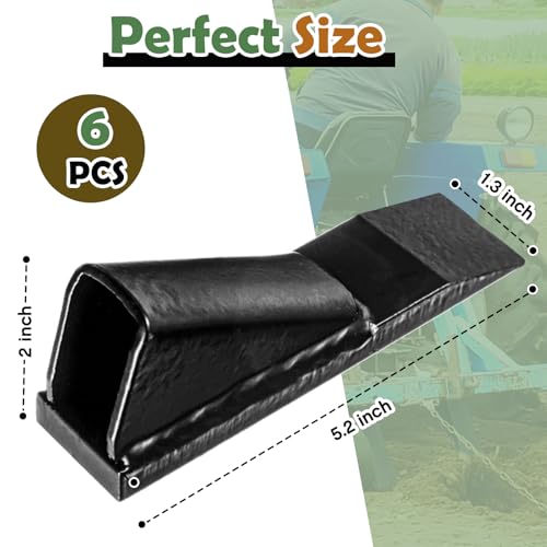 Shimeyao 6 Pack Replacement Box Blade Shank Points Box Scape Blade Ripper Shanks Tips Crimp, Weld on, Replacement, Digging, Plowing for 3/4 Thick Shanks or Tractor Scarifier