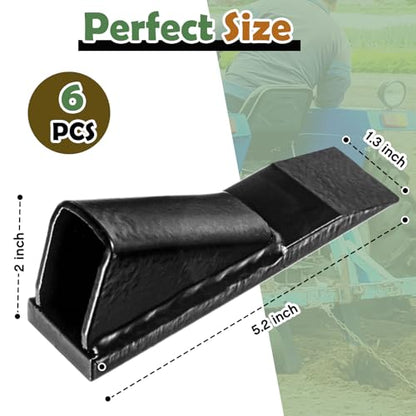 Shimeyao 6 Pack Replacement Box Blade Shank Points Box Scape Blade Ripper Shanks Tips Crimp, Weld on, Replacement, Digging, Plowing for 3/4 Thick Shanks or Tractor Scarifier