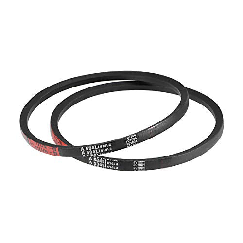 uxcell A584 V-Belts 584mm Inner Girth 13mm Top Width 8mm Thickness A-Section Rubber Drive Transmission Belt 2pcs - size: 23"