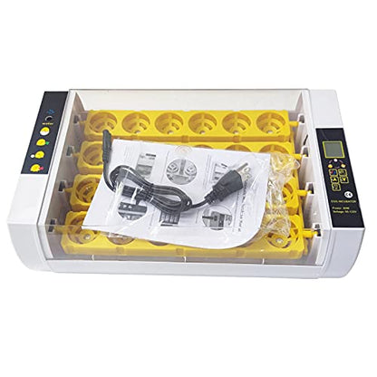 TECHTONGDA Digital Egg Incubator 24Eggs Automatic Poultry Hatcher with Egg Turning and Humidity Control 110V
